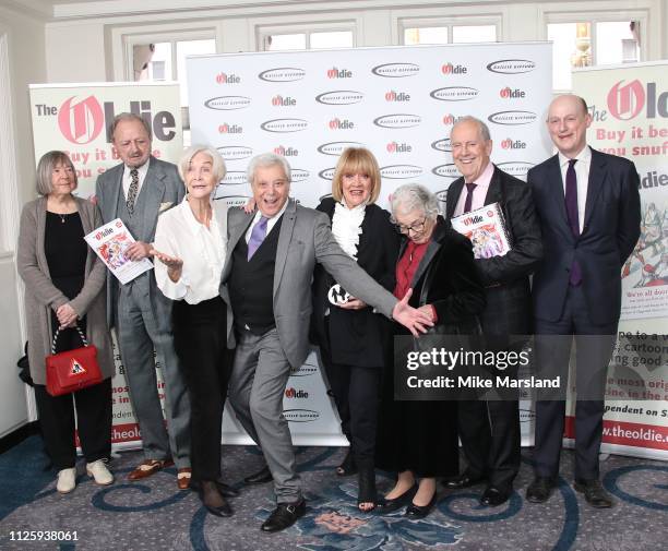 Margaret Calvert, Peter Bowles, Sheila Hancock, Lionel Blair, Amanda Barrie, Judith Kerr and Gyles Brandreth attends the 2019 'The Oldie of the Year...