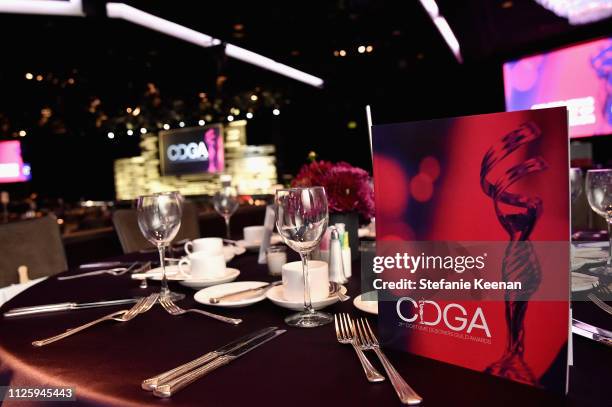 Program is displayed during The 21st CDGA at The Beverly Hilton Hotel on February 19, 2019 in Beverly Hills, California.