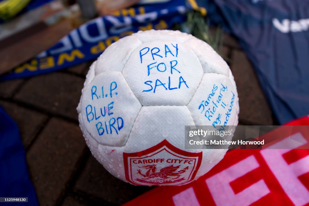 Tributes Are Made To Cardiff City's Missing Footballer