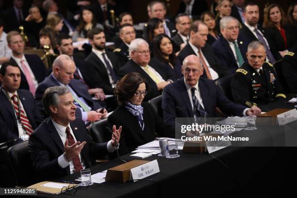 Director Christopher Wray; CIA Director Gina Haspel; and Director of National Intelligence Dan Coats; and Gen. Robert Ashley, director of the Defense...