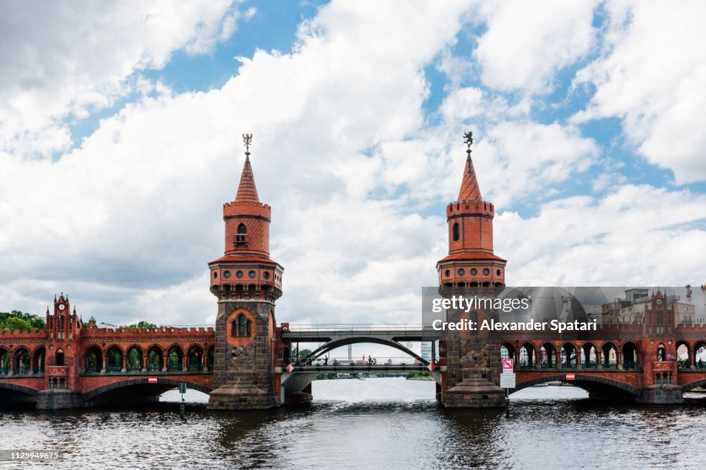 Historic Oberbaumbrücke bridge in Kreuzberg, Berlin, Germany
