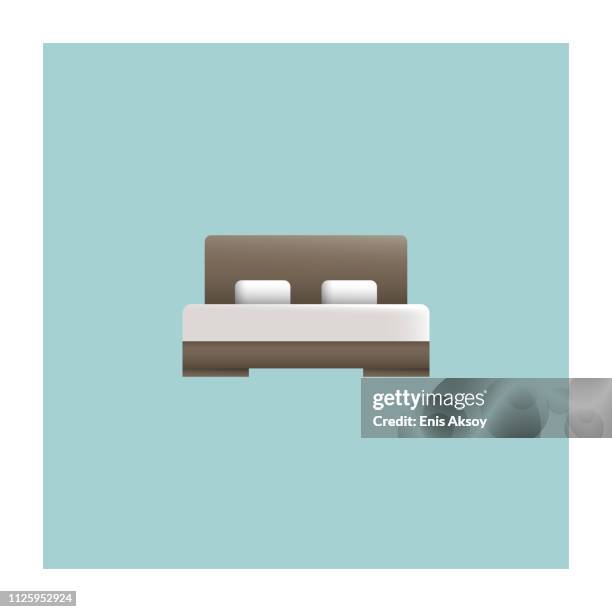 double bed icon - mattress stock illustrations