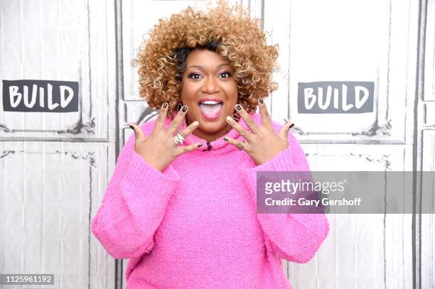 Sunny Anderson of The Food Network visits the Build Brunch at Build Studio on January 29, 2019 in New York City.