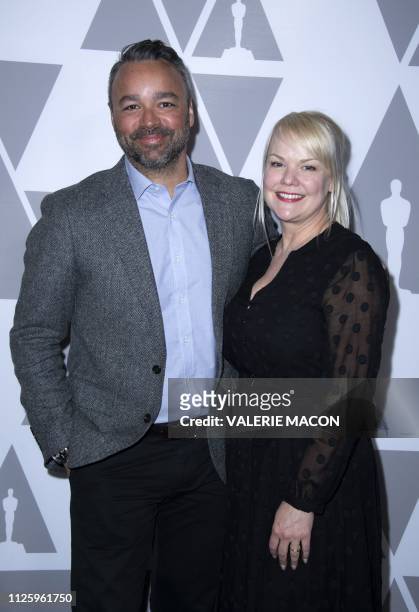 Producers Evan Hayes and Shannon Dill attend the 91st Annual Academy Awards Oscar week reception featuring the 2018 Oscar-nominated films in the...