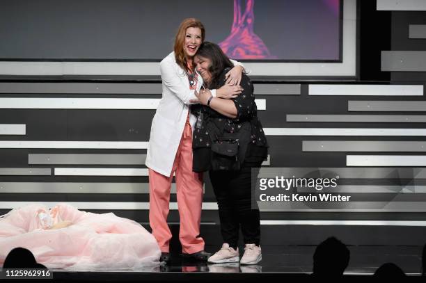 Kate Walsh speaks onstage during The 21st CDGA at The Beverly Hilton Hotel on February 19, 2019 in Beverly Hills, California.
