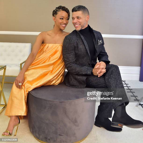 Sonequa Martin-Green and Wilson Cruz attend The 21st CDGA at The Beverly Hilton Hotel on February 19, 2019 in Beverly Hills, California.