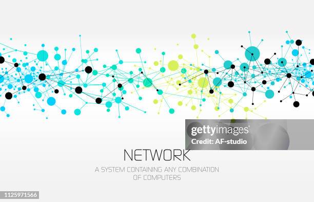 abstract network background - green artificial intelligence background eps stock illustrations