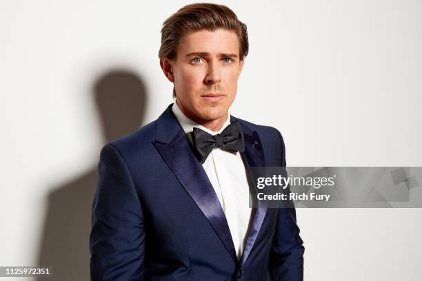 Chris Lowell attends the 21st Costume Designers Guild Awards x Getty Images Portrait Studio presented by LG V40 ThinQ on February 19, 2019 in Beverly...