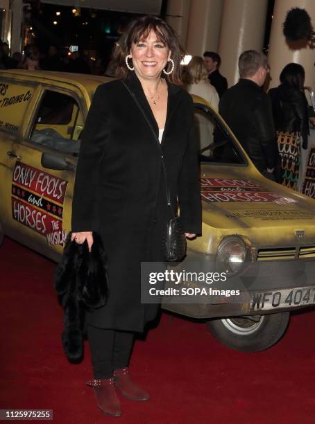 Arabella Weir seen during the Only Fools and Horses Press night at the Theatre Royal Haymarket in London.