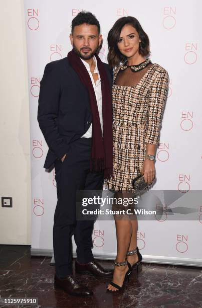 Lucy Mecklenburgh and Ryan Thomas attend a VIP performance of 'La Boheme' at London Coliseum on January 29, 2019 in London, England.