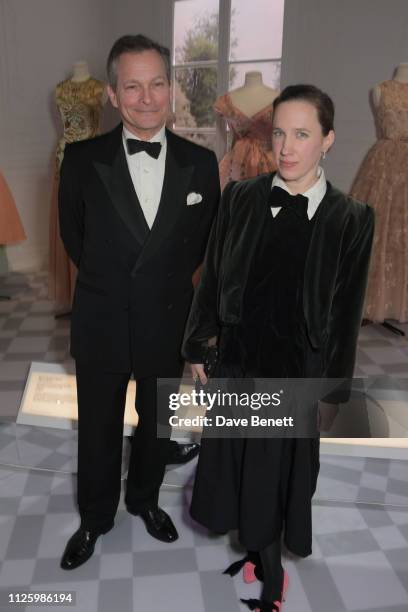 Daniel Chatto and Lady Frances von Hofmannsthal attend a gala dinner celebrating the opening of the "Christian Dior: Designer of Dreams" exhibition...