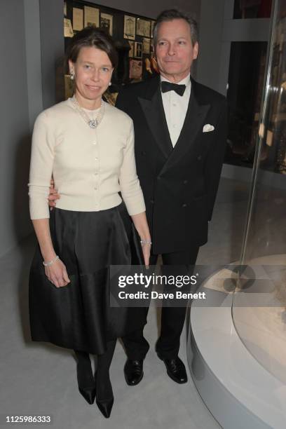 Lady Sarah Chatto and Daniel Chatto attend a gala dinner celebrating the opening of the "Christian Dior: Designer of Dreams" exhibition at The V&A on...