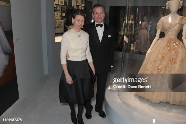Lady Sarah Chatto and Daniel Chatto attend a gala dinner celebrating the opening of the "Christian Dior: Designer of Dreams" exhibition at The V&A on...