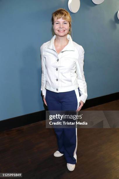 Annette Frier attends the WDR TV movie 'Klassentreffen' premiere at Abaton cinema on February 19, 2019 in Hamburg, Germany.