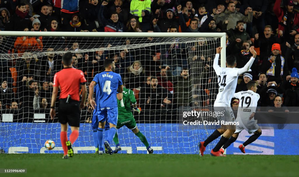 Valencia v Getafe - Copa del Rey Quarter Final