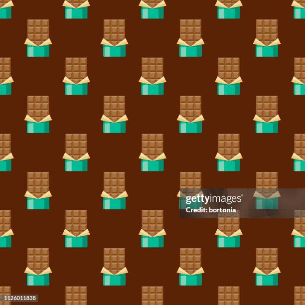 chocolate seamless pattern - candy wrapper stock illustrations