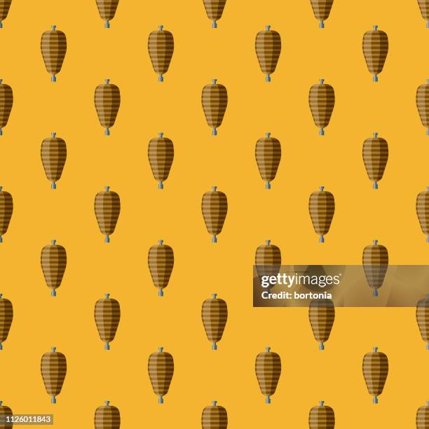 egypt seamless pattern - shawarma stock illustrations