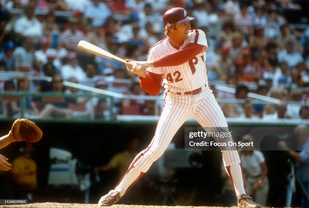Rob Reed Philadelphia Ron Reed of the Philadelphia Phillies bats during an Major League ...