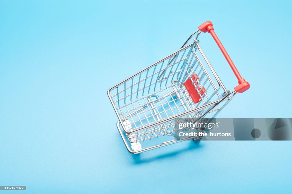 Still life of a small shopping cart