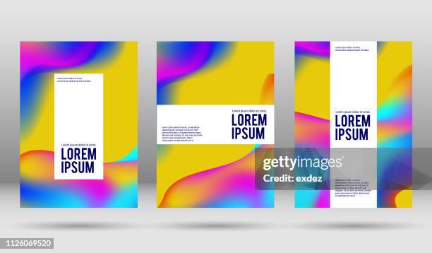 vector cover design template - yearbook page stock illustrations