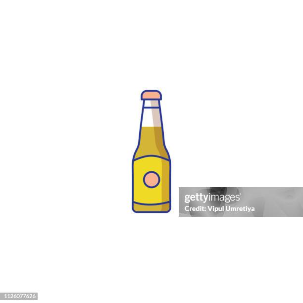 blank glass beer bottle for new design. - alcohol problem stock illustrations
