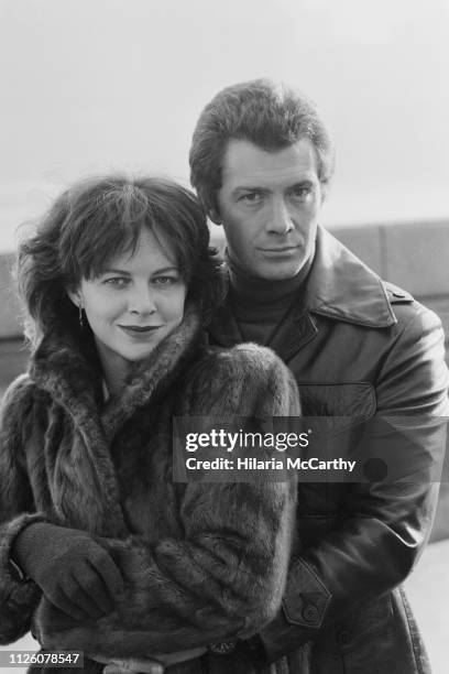 Australian actress Judy Davis and English actor Lewis Collins, UK, 15th January 1982.