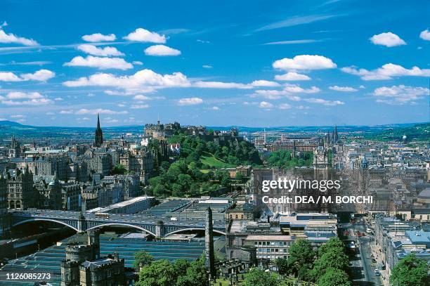 Aerial view of Edinburgh, Scotland, United Kingdom.