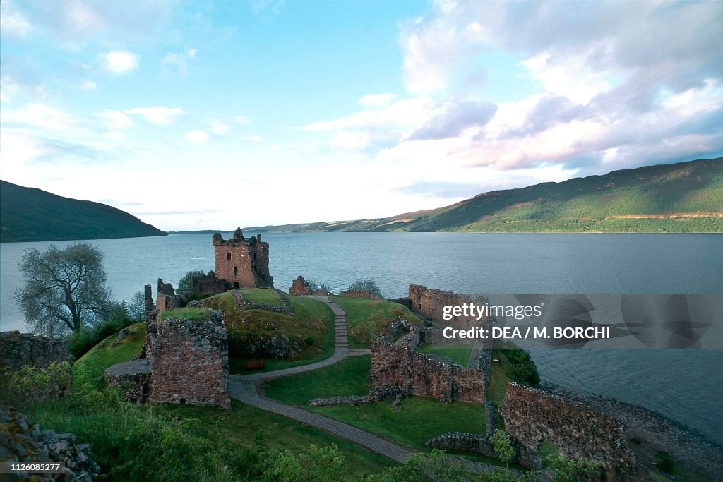 Ruins of Urquhart castle, Loch Ness, Scotland