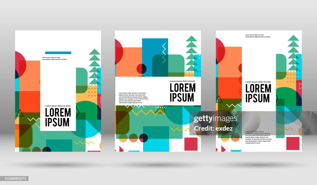 Modelo de design de capa de vetor