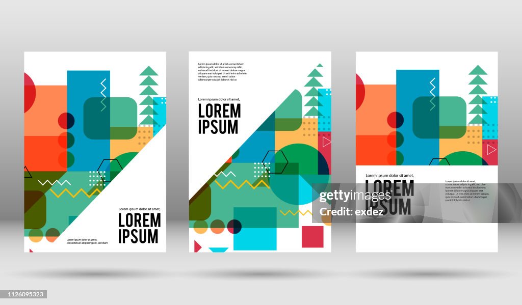 Modelo de design de capa de vetor