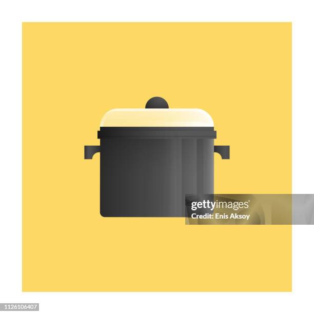 saucepan icon - casserole stock illustrations