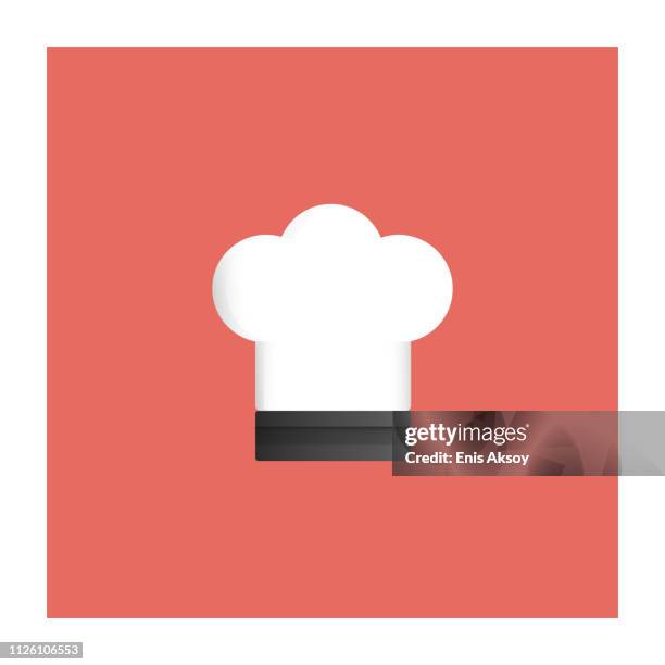 cook hat icon - chef's hat stock illustrations