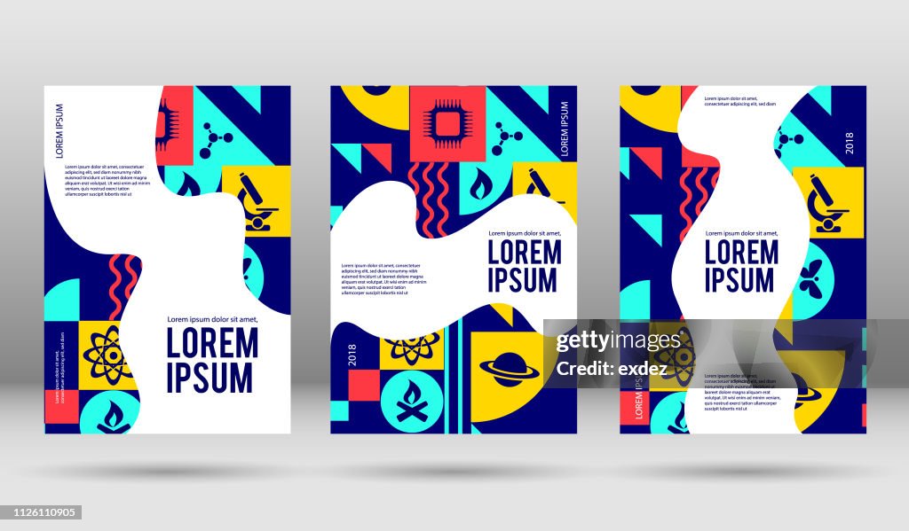 Vector wetenschap cover ontwerpen