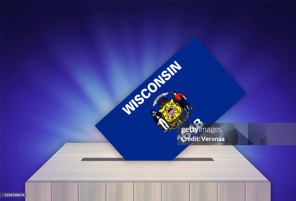 Election Day In The United States Of America Wisconsin HighRes Vector Election Day In The United States Of America Wisconsin HighRes Vector