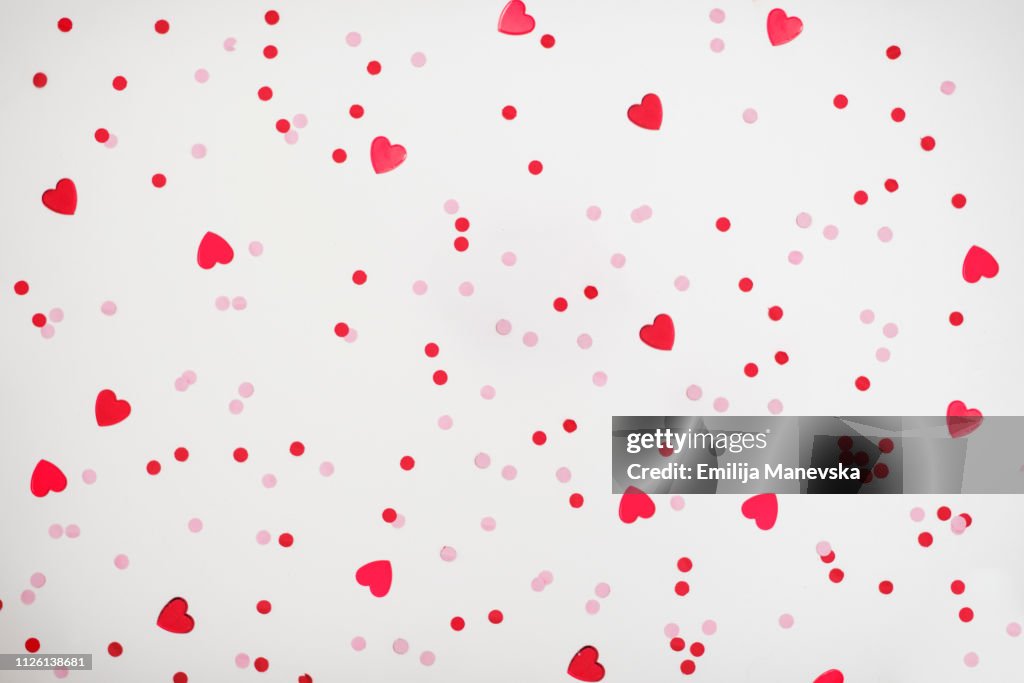 Red hearts background