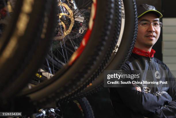 Tony Ho Wing-sang, director of Bull Bike, poses for a photography at the shop in Yau Ma Tei. 04APR14
