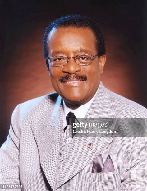 Lawyer Johnny Cochran poses for a portrait in Los Angeles, California.