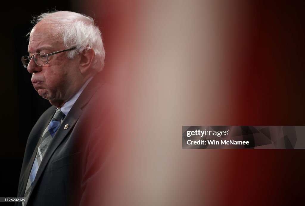 Senator Bernie Sanders And Group Of Bipartisan Legislators Reintroduce Resolution To End U.S. Support For Saudi-Led War In Yemen