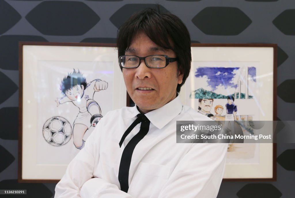 Takahashi Yoichi, author of Captain Tsubasa, poses at Hysan Place, Causeway Bay. 27JUN14