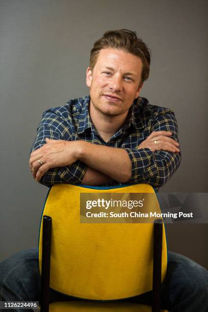 Portrait of Jamie Oliver at his offices in London. 30JUN14 [31JULY2014 LEAD FEATURE 1 48HRS]