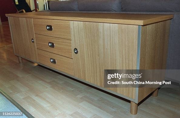 Amiral oak veneer sideboard at IKEA. News Photo