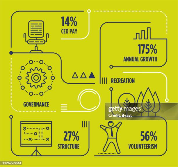 ilustraciones, imágenes clip art, dibujos animados e iconos de stock de lugar de trabajo activismo vector línea infográfica con iconos - judiciary committee