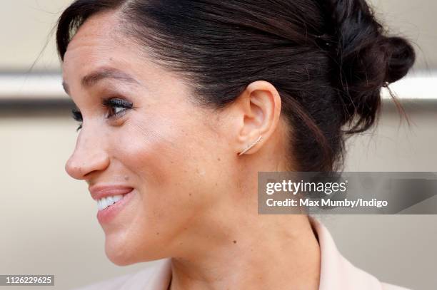 Meghan, Duchess of Sussex visits The National Theatre on January 30, 2019 in London, England. It was announced earlier this month that The Duchess...