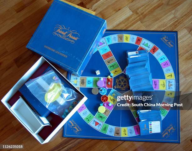 The board game TRIVIAL PURSUIT.