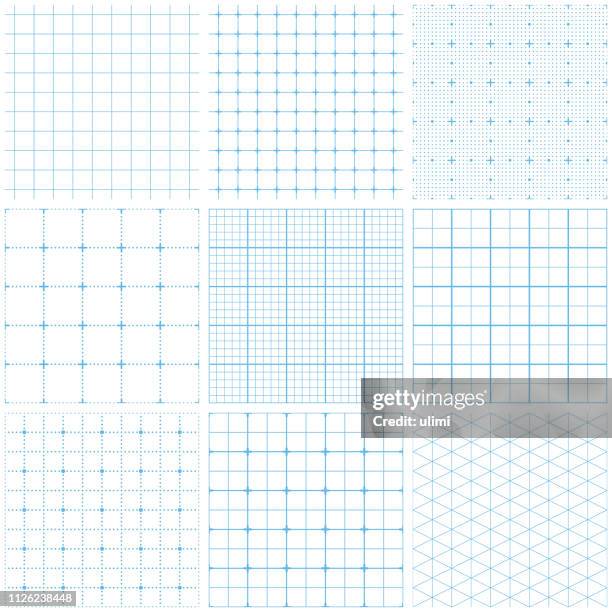 bildbanksillustrationer, clip art samt tecknat material och ikoner med sömlös rutat papper - millimeterpapper