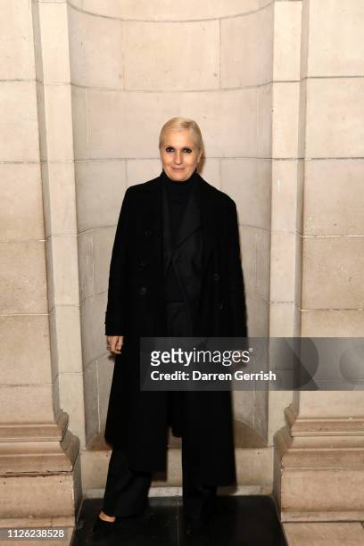 Maria Grazia Chiuri attends the 'Christian Dior: Designer Of Dreams' exhibition at the V&A opening private view on January 30, 2019 in London,...