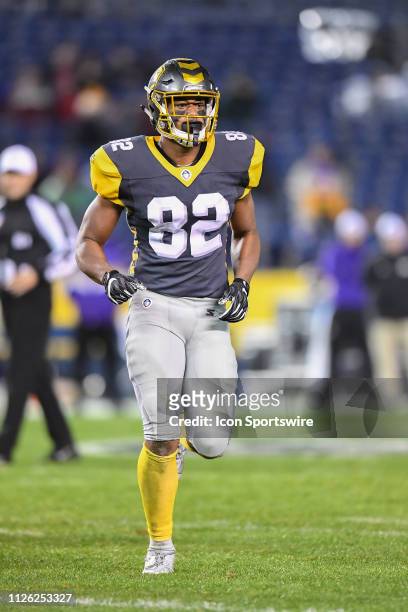 San Diego Fleet wide receiver Francis Owusu during a AAF football game between the Atlanta Legends and the San Diego Fleet on February 17 at SDCCU...