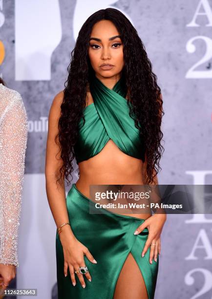 Leigh-Anne Pinnock of Little Mix attending the Brit Awards 2019 at the O2 Arena, London.