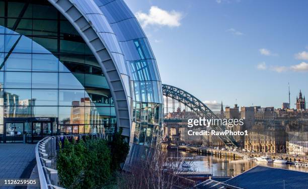 the sage & tyne bridge. - newcastle upon tyne stock pictures, royalty-free photos & images