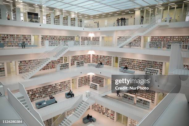 The public Library of Stuttgart, Germany, on 20 February 2019.